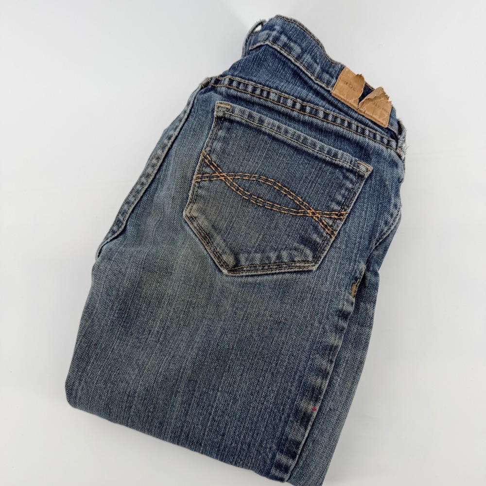 Abercrombie Bootcut Slim Jeans Medium Wash Denim Size 14 Slim Blue